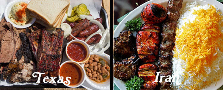 iranian kabobs and texas barbecue